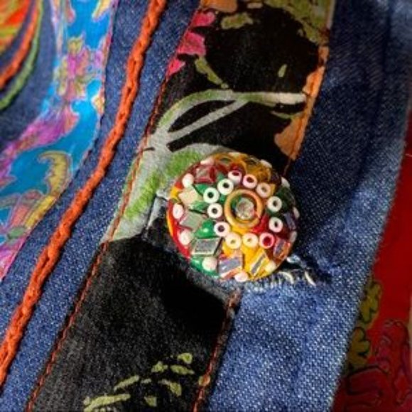 Sandy Starkman Vintage Denim Patchwork Jacket - Picture 4 of 10